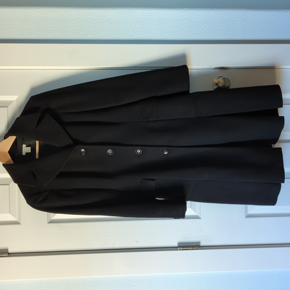 VGUC Halogen Black Wool Blend Princess Coat Sz S